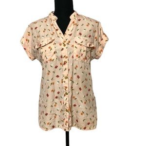 Mileage Floral Button Blouse M